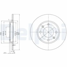 DELPHI féktárcsa BG2800 autóalkatrész