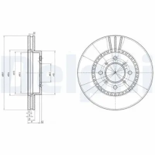 DELPHI féktárcsa BG2814 autóalkatrész