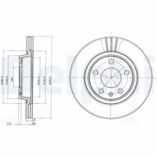 DELPHI féktárcsa BG3198 autóalkatrész