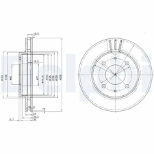 DELPHI féktárcsa BG3202 autóalkatrész