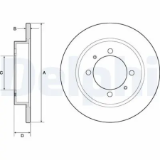 DELPHI féktárcsa BG3203 autóalkatrész