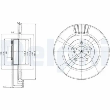 DELPHI féktárcsa BG3413 autóalkatrész