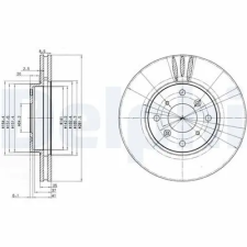 DELPHI féktárcsa BG3516 autóalkatrész