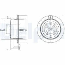 DELPHI féktárcsa BG3534 autóalkatrész