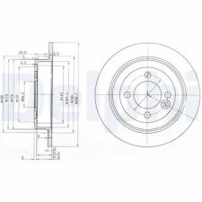 DELPHI féktárcsa BG3662C autóalkatrész