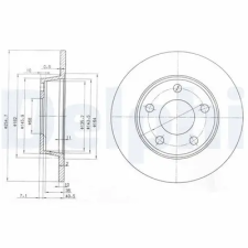 DELPHI féktárcsa BG3671 autóalkatrész