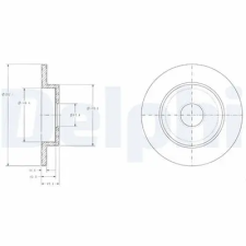 DELPHI féktárcsa BG3761 autóalkatrész