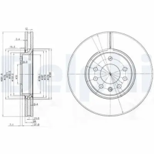 DELPHI féktárcsa BG3772C autóalkatrész