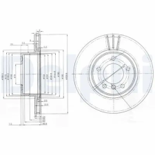 DELPHI féktárcsa BG3870 autóalkatrész