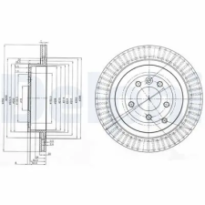 DELPHI féktárcsa BG3925C autóalkatrész