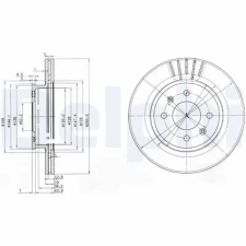 DELPHI féktárcsa BG3934 autóalkatrész