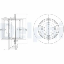 DELPHI féktárcsa BG4082C autóalkatrész