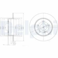 DELPHI féktárcsa BG4152 autóalkatrész