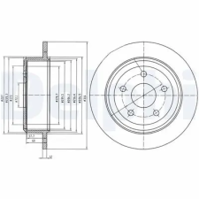 DELPHI féktárcsa BG4157 autóalkatrész
