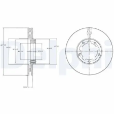 DELPHI féktárcsa BG4217 autóalkatrész