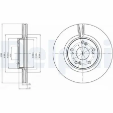 DELPHI féktárcsa BG4224 autóalkatrész