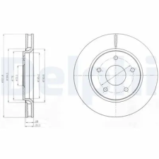 DELPHI féktárcsa BG4248 autóalkatrész
