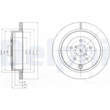 DELPHI féktárcsa BG4267 autóalkatrész