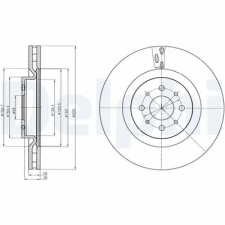 DELPHI féktárcsa BG4308 autóalkatrész