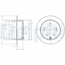 DELPHI féktárcsa BG4327 autóalkatrész