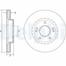 DELPHI féktárcsa BG4565C autóalkatrész