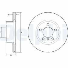 DELPHI féktárcsa BG4645C autóalkatrész