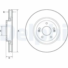 DELPHI féktárcsa BG4683C autóalkatrész