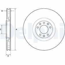DELPHI féktárcsa BG4814C autóalkatrész