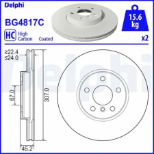 DELPHI féktárcsa BG4817C autóalkatrész