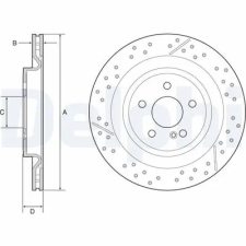 DELPHI féktárcsa BG4958C autóalkatrész