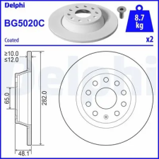 DELPHI féktárcsa BG5020C autóalkatrész