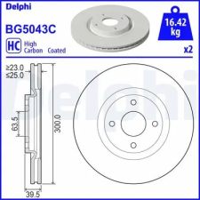 DELPHI féktárcsa BG5043C autóalkatrész