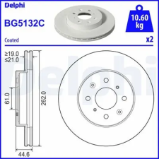 DELPHI féktárcsa BG5132C autóalkatrész
