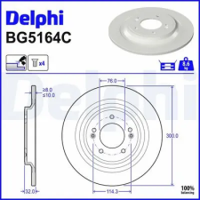 DELPHI féktárcsa BG5164C autóalkatrész