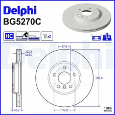 DELPHI féktárcsa BG5270C autóalkatrész