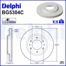 DELPHI féktárcsa BG5304C autóalkatrész