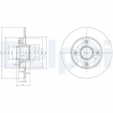 DELPHI féktárcsa BG9021RS autóalkatrész