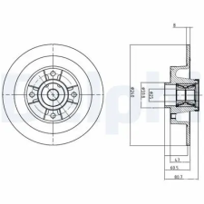 DELPHI féktárcsa BG9028RS autóalkatrész