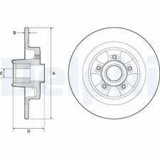 DELPHI féktárcsa BG9133RS autóalkatrész