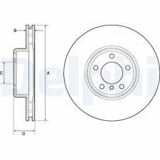 DELPHI féktárcsa BG9157C autóalkatrész