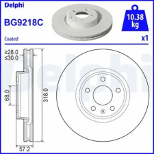 DELPHI féktárcsa BG9218C autóalkatrész