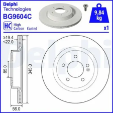 DELPHI féktárcsa BG9604C autóalkatrész