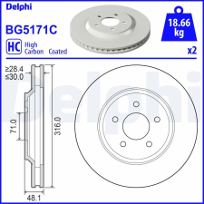 DELPHI féktárcsa DELPHI BG5171C féktárcsa