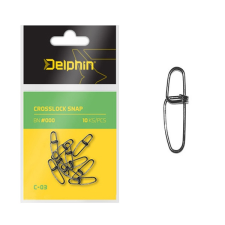 Delphin Crosslock C-03 gyorskapocs, BN/1, 10db horgászkiegészítő