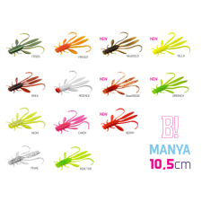 Delphin DuoPACK BOX Nimfa Delphin MANYA UVs / 6x 5db - 10.5cm/MudGOLD csali