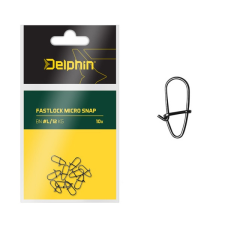 Delphin Fastlock micro snap "Ultralight" pergető gyorskapocs, M/9kg, 10db horgászkiegészítő