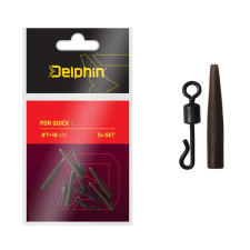 Delphin FDR Quick feeder forgó gyorskapocs gubancgátló csővel, L, 5db horgászkiegészítő
