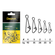 Delphin Kampós kapocs / 10 db - #3/35kg horgászkiegészítő