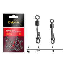 Delphin Method QuiX oldalvonalas forgókapocs / 10 db - #8/19kg horgászkiegészítő
