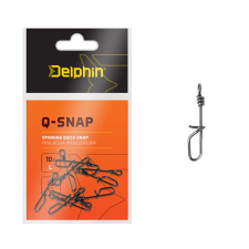 Delphin Q-SNAP pergető gyorskapocs, M, 10db horgászkiegészítő